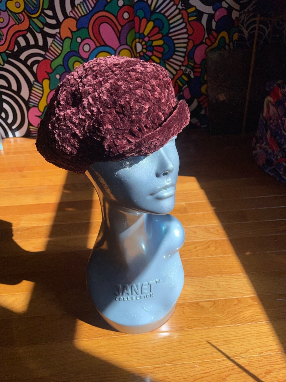 🧶 Handmade Crochet Hat – Velvet Brown